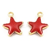 Brass Enamel Charms KK-K337-02G-3