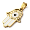 304 Stainless Steel Rhinestone Pendants STAS-S163-29G-01-2