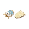 Rack Plating Alloy Enamel Pendants ENAM-P254-01KCG-2