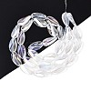 Electroplate Transparent Glass Beads Strands EGLA-N055-02A-2