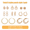 8 Pairs 8 Styles Twist Oval & Chains Shape & Round Alloy Stud Earrings EJEW-FI0001-47-2
