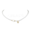 Brass Micro Pave Grade AAA Cubic Zirconia Letter Pendant Necklaces NJEW-JN04771-07-1