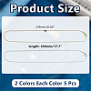 10Pcs 2 Colors 0.9MM 304 Stainless Steel Snake Chain Necklaces STAS-AR0002-64-2