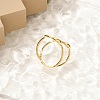 Hollow Number 8 304 Stainless Steel Open Cuff Rings for Women RJEW-Q007-04G-2