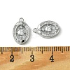 Brass Micro Pave Cubic Zirconia Charms KK-D092-04P-3
