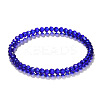 4mm Prism Faceted Rondelle Glass Beaded Stretch Bracelets for Women EH2213-8-1