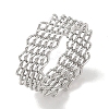Non-Tarnish 304 Stainless Steel Wave Finger Rings for Women RJEW-G315-07E-P-1