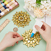 2Pcs Alloy with Rhinestone Handicraft Beading Appliques AJEW-FG0004-29E-3