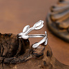 304 Stainless Steel Cuff Open Rings for Women WG59C7A-02-2