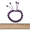 Adjustable Natural Amethyst Beads Braided Bead Bracelets for Men Women BJEW-L713-B06-5