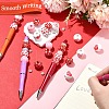 86Pcs Valentine's Day Themed Plastic Beadable Pens DIY-YW0012-28-5