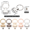 WADORN 5 Sets 5 Colors Alloy Keychain Clasps DIY-WR0001-93-2