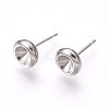 304 Stainless Steel Post Stud Earring Settings STAS-I097-007A-P-1