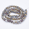 Electroplated Glass Beads Strands EGLA-Q092-8mm-A04-2