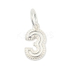 Number Series 925 Sterling Silver Charms STER-Q002-01D-1