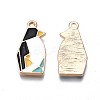 Rack Plating Alloy Enamel Pendants ENAM-S122-77-3