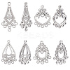 8Pcs 4 Styles 304 Stainless Steel Chandelier Component Links STAS-BBC0007-61-1