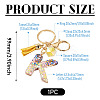 Alloy Resin Polygon Keychains KEYC-TADJ0002-03G-K-2