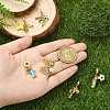 6Pcs 6 Styles Brass Enamel European Dangle Charms KK-CJ0003-95-4