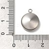 304 Stainless Steel Pendant Cabochon Settings X-STAS-I310-28P-3
