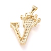 Brass Micro Pave Cubic Zirconia Pendants KK-R138-002V-2