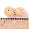 Handmade Luminous Polymer Clay Rhinestone Fancy Beads CLAY-H003-04F-4