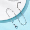 Brass Oval Link Chains Bracelets for Women BJEW-JB13035-3