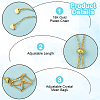 5Pcs Adjustable Braided Brass Macrame Pouch Cable Chain Slider Bracelet Making BJEW-BBC0001-17B-3