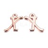 Rose Gold Plated Alloy Letter Pendants LS-X-PALLOY-J718-01RG-X-1