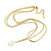 Ion Plating(IP) 304 Stainless Steel Double Layer Necklaces LS-NJEW-S426-05G-1