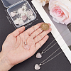 10Pcs Natural Rose Quartz Geometry Pendant Necklace NJEW-BBC0001-17-3