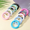 9Pcs Ring Food Grade Eco-Friendly Silicone Focal Beads JX895E-5