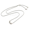 Non-Tarnish Round Beaded 304 Stainless Steel Pendant Necklaces for Women LS-NJEW-G137-01P-1