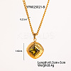 Retro Rhombus Stainless Steel Cubic Zirconia Pendant Necklaces for Women CQ6357-1-1