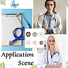 24Pcs 6 Styles Flower Resin Enamel Stethoscope Pendant Decorations HJEW-MA00020-5
