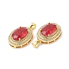 Real 16K Gold Plated Brass Micro Pave Cubic Zirconia Pendants ZIRC-L103-061G-02-2
