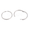 Tarnish Resistant 304 Stainless Steel Needle with 201 Stainless Steel Ring Huggie Hoop Earrings EJEW-L256-02E-P-2