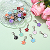 45Pcs 9 Styles Alloy Enamel Pendant Decorations HJEW-YW00146-4