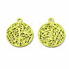 Spray Painted Alloy Pendants PALLOY-Q434-010F-NR-2