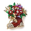 Christmas Alloy Colorful Rhinestone Brooches LS-JEWB-U009-10F-1