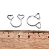 304 Stainless Steel Heart Clip on Nose Rings AJEW-A062-01A-P-4