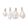 Natural Baroque Keshi Pearl Pendants PALLOY-JF05219-1