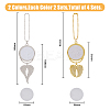 SUPERFINDINGS 4 Sets 2 Colors Heat Transfer Printing Blank Round Car Hanging Pendant Decorations AJEW-FH0003-46-2