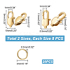 Unicraftale 16Pcs 2 Size Ion Plating(IP) 304 Stainless Steel Lobster Claw Clasps STAS-UN0040-76A-4