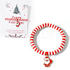 Elegant Christmas Handmade Polymer Clay Heishi Beaded Stretch Bracelets MV9996-52-1