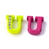 Spray Painted Zinc Alloy Slide Charms ALRI-WH0005-13U-2