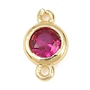 Brass Pave Cubic Zirconia Connector Charms KK-TAC0015-01G-01-1