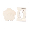 Flower Wooden Mini Chalkboard Signs AJEW-M035-09-2