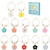 Alloy Enamel Wine Glass Charms AJEW-SC0002-13-1