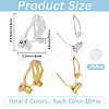 20Pcs 2 Colors Brass Clip-on Earring Findings KK-SP0002-51-2